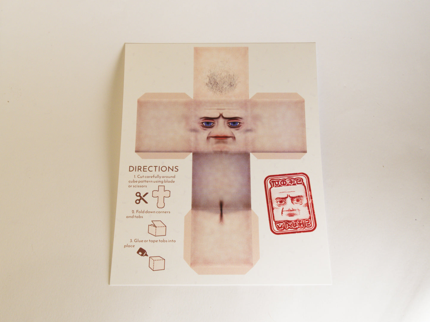 Cubehead Papercraft Kit